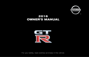2016 Nissan GTR Owner Manual